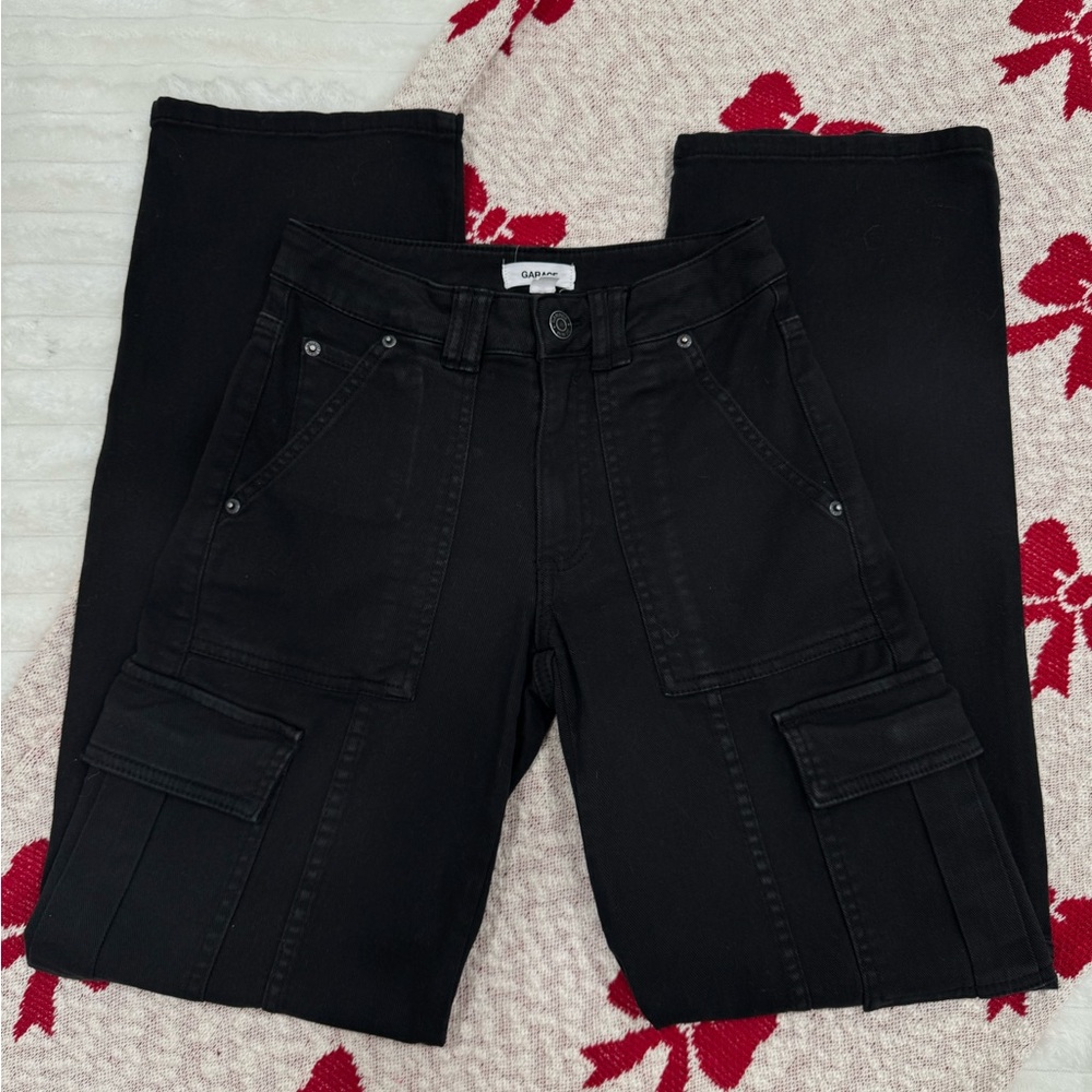 Garage Black Straight Cargo Pants – Size 0